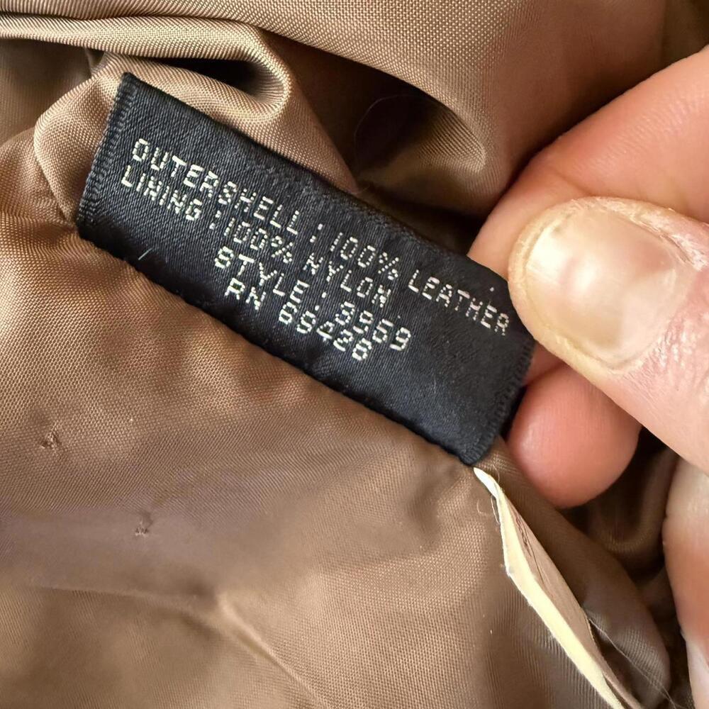 100% leather vintage brown jacket - Picture 5 of 8